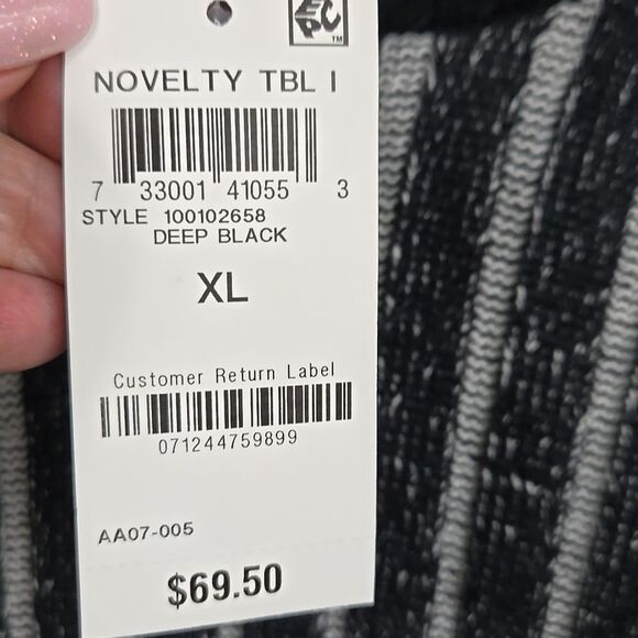 INC Men's Sweater NWT Cable Knit Black & White Ribbed Stripe Pullover Mock Neck - Picture 3 of 11